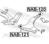 FEBEST NAB-120 Trailing arm / Suspension arm bush