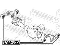 FEBEST NAB-332 Differential mount