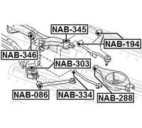 FEBEST NAB-346 Axle bush