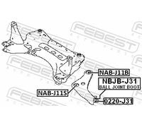 Fits FEBEST NAB-J11S FRONT BUSHING, FRONT CONTROL ARM ⭐UK Stock⭐