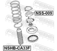 NSHB-CA33F FEBEST Protective Cap/Bellow, shock absorber for INFINITI,NISSAN