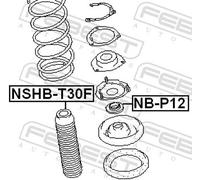 Febest Front Shock Absorber Boot NSHB-T30F - Protective Cap/Bellow - Fits Nissan Maxima IV