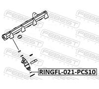FEBEST RINGFL-021-PCS10 Fuel injector seal