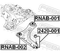 Fits FEBEST RNAB-002 FRONT BUSHING, FRONT CONTROL ARM