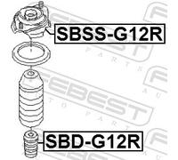 FEBEST SBD-G12R Rubber Buffer, suspension