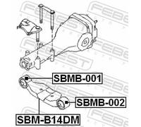 FEBEST SBMB-001 Trailing arm / Suspension arm bush