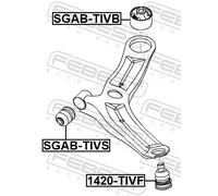 FEBEST SGAB-TIVB Trailing arm / Suspension arm bush