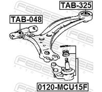 FEBEST TAB-325 Trailing arm / Suspension arm bush