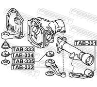 Febest Differential Mounting TAB-331 - Rear Left - Fits Toyota/Lexus Land Cruiser
