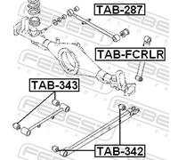 Febest Rear Trailing Arm Bushing - Fits Daihatsu Gran 07-, Terios 05-10, Toyota Rush 06-