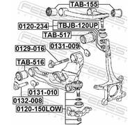FEBEST TAB-516 Trailing arm / Suspension arm bush
