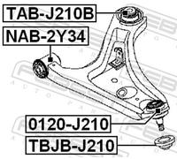 FEBEST TAB-J210B Trailing arm / Suspension arm bush
