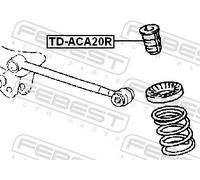 FEBEST TD-ACA20R Dust cover kit, shock absorber