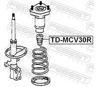 FEBEST TD-MCV30R Rubber Buffer, suspension