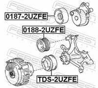 BELT PULLEY WATER PUMP TDS-2UZFE FOR LEXUS TOYOTA LAND/CRUISER/100 4.7L 8cyl LX