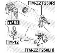 FEBEST TM-ZZT250R Engine mount