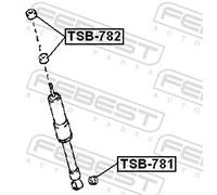 Febest TSB-782 Shock Absorber Spacer Bush Fits Lexus Toyota Coaster Land Cruiser