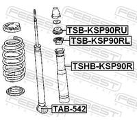 Rear Shock Absorber Spacer Bush FEBEST TSB-KSP90RU