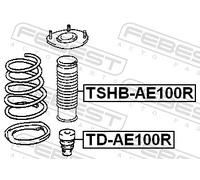 ✅Fits FEBEST TSHB-AE100R REAR SHOCK ABSORBER COVER TOYOTA COROLLA SE ⭐UK Seller⭐