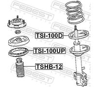 Febest Spring Cap TSI-100D - Lower Rear Coil Spring Seat Fits Toyota Corolla/Celica/Carina Ed