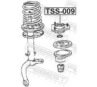 Febest Top Strut Mount TSS-009 – Front Suspension Mount, Fits Toyota Celica and Carina, 4A-FE/5S-FE