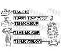 Febest Top Strut Mount TSS-019 - Front Suspension Mount for Lexus Toyota (1MZ-FE 3.0L)