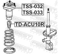 FEBEST TSS-032 Mounting, shock absorbers