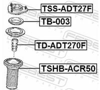 Febest Mounting, Shock Absorbers TSS-ADT27F - Top Strut Mount Front L/R for Toyota RAV4/Verso