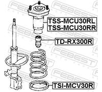 FEBEST TSS-MCU30RL Mounting, shock absorbers