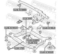 Fits FEBEST VLAB-016BRS SILENTBLOCK FRONT ENGINE MOUNT ZVOLVO XC90 20 ⭐UK Stock⭐