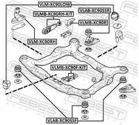 Fits FEBEST VLMB-XC90RH-KIT ENGINE CUSHION SILENT BLOCK (KIT) VOLVO X ⭐UK Stock⭐