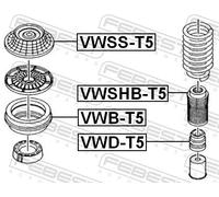 Fits FEBEST VWD-T5 FRONT SHOCK ABSORBER REBOUND VOLKSWAGEN TRANSPORTE ⭐UK Stock⭐