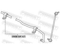 Front Anti Roll Bar Bushes Bracket Set FEBEST VWSB-GVF-KIT for Audi VW Seat Skod