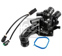 febi bilstein Thermostat 170321 with Housing, Gasket, Temp Switch & Cable – 1 piece