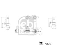 FEBI BILSTEIN LINK/COUPLING ROD, STABILISER BAR FRONT LEFT FRONT RIGHT TESLA MOD