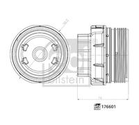 FEBI BILSTEIN 176601 Cover, oil filter housing