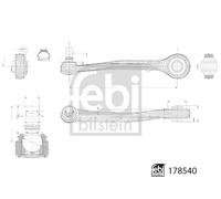 FEBI BILSTEIN CONTROL/TRAILING ARM, WHEEL SUSPENSION FRONT FRONT LEFT UPPER AUDI