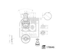 FEBI BILSTEIN 178646 Ball Joint Left Front Right Fits Suzuki Vitara S-Cross