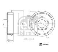 FEBI BILSTEIN 184060 Brake drum