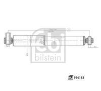 FEBI BILSTEIN Shock Absorber 194183 - Rear (Left/Right) for Ford Transit