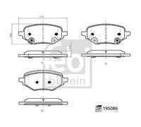FEBI BILSTEIN 195086 Brake pad set