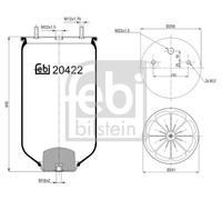Ferdinand Bilstein Air Suspension Boot FEBI 20422 Without Piston