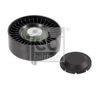 febi bilstein Idler Pulley 22744 for auxiliary belt, water pump & alternator, pack of 1, Black/White