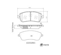 FEBI BILSTEIN 172173 Brake pad set