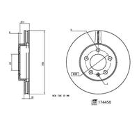 Fits FEBI FE174450 Brake disc 1 pc. FE174450 Brake disc front L/R fit ⭐UK Stock⭐