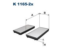 Fits FILTRON K 1165-2X FILTER, INTERIOR AIR