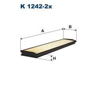 Cabin filter Particulate Filter K 1242-2x FILTRON for MERCEDES-BENZ E-CLASS