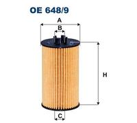 Oil filter Filter Insert OE 648/9 FILTRON for VAUXHALL OPEL