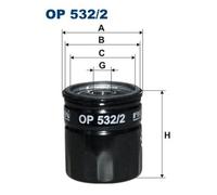 Oil filter FILTRON OP 532/2 for SAAB 99 2.0 1974-1984