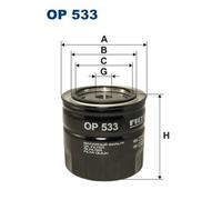 Filtron Oil Filter OP 533 - Fits Ford, Saab, MG, Seat, Morris, Allis-Chalmers